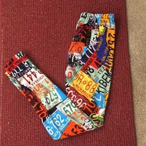 Super cute graffiti infused stretch pants! Worn once!